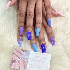 Pink & White Nails