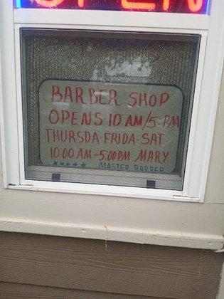 Barber on duty