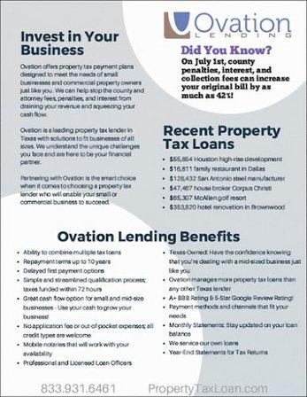 Ovation Lending - Property Tax Loan - San Antonio