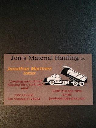 Jon's Material Hauling LLC