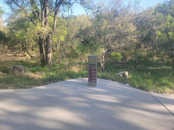 Inwood trailhead at salado creek bike trails