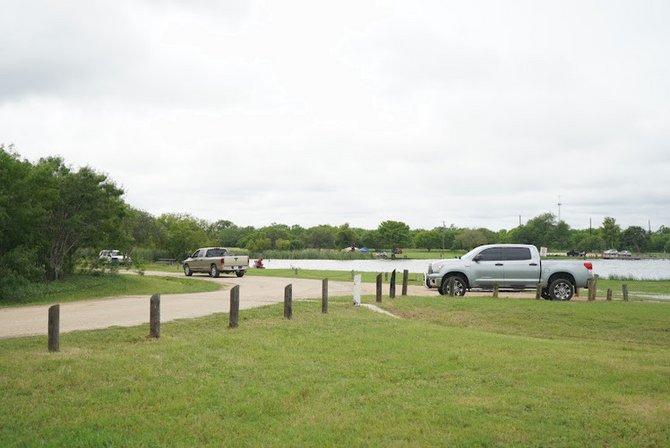 Parking lot at Lake Braunig