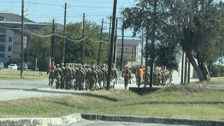 BMT Graduation Visitor Parking Lot2 on Wedn
